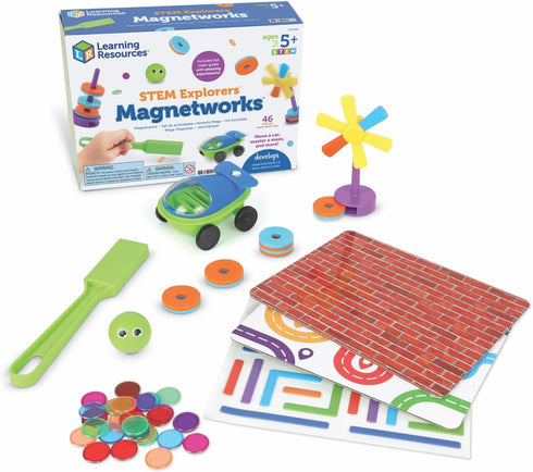 Learning Resources STEM Explorers Magnetworks, Magnetic Science Set, Physics Experiment Toys for