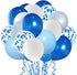 Royal Blue Confetti Latex Balloons, 50pcs 12 inch Light Blue Baby Blue