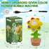 Sunflower Bubble Machine with Remote Control, Dancing Sunflower Bubble Machine with LED Lights, Rechargeable Automatic