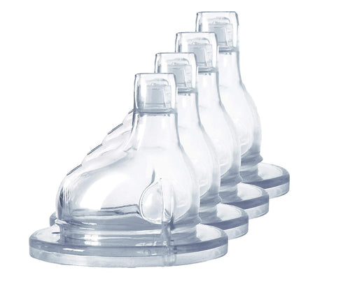 Pura Baby Sipper Spouts - Medical-Grade Silicone, Anti-Colic, BPA-Free, Dishwasher Safe, 4-Pack