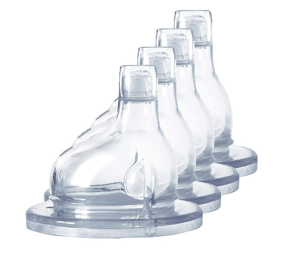 Pura Baby Sipper Spouts - Medical-Grade Silicone, Anti-Colic, BPA-Free, Dishwasher Safe, 4-Pack