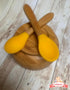 Baby Bamboo Feeding Spoon - 5.5" with Silicone Tip, BPA Free Toddler Food Spoons, Yellow 2 PACK