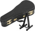 Wooden Miniature Guitar with Stand and Case, 5.9in Black Mini Guitar Model for Home Decor