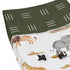 Sweet Jojo Designs Jungle Animals Boy Girl Baby Nursery Changing Pad Cover Hunter Green Yellow Grey Rust Orange Black