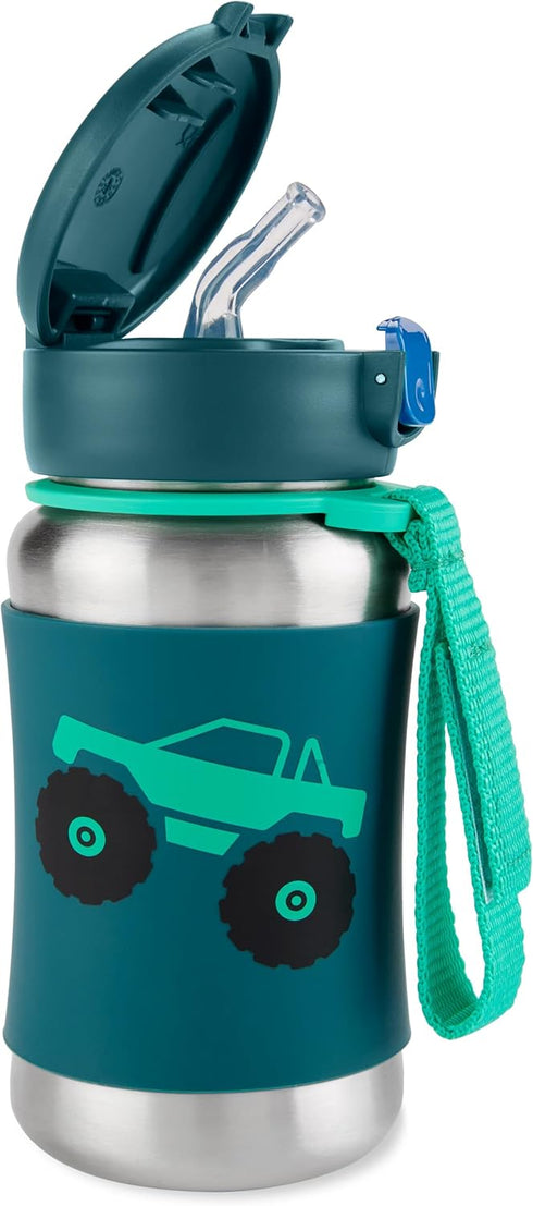 Sparks Stainless Steel Toddler Sippy Cup with Straw - Truck Design