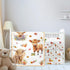 Mixweer Highland Cow Crib Bedding Set for Boys Girls Colorful Flower Baby