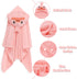 1-2, 2 Pack 50" 32" Set Toddler Bath Towels Age Soft Absorbent Animal Hooded Towel for Kids Girls, x Large Thick Baby
