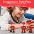FUNERICA Toy Fireman Action Figures for Kids, Firefighter Figurines Community Helpers Toys for Fire Station Playset