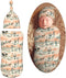 Western Cowgirls and Desert Newborn Swaddle Blankets Hat Sets Soft Baby Receiving