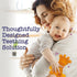 Bambeado LittleBamber Baby Teething Toy - Made with Natural Rubber & Amber Elements - Gentle Support, Easy to Hold