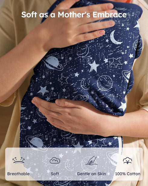 100% 3 Pack 0-3 Unnivoll Baby Swaddles for Newborns with Zipper, Cotton Newborn Swaddle Sack, Baby Swaddles Months