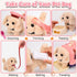 G.C 13Pcs Interactive Stuffed Dog Toys for Kids Girls - Walking Barking Plush with Carrier & Accessories Playset