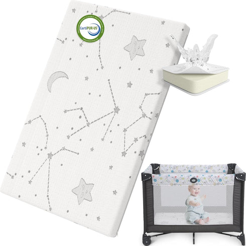 YENING Pack and Play Mattress Topper Baby Pack N Play Mattresses for Playpen
