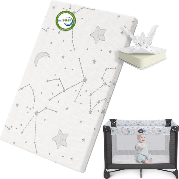 YENING Pack and Play Mattress Topper Baby Pack N Play Mattresses for Playpen
