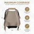 MOZAH Baby Car Seat Cover - Warm Taupe, 100% Organic Muslin, Soft, Breathable and Lightweight Baby Essentials