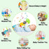 Baby Sensory Toy - Music Animal Stuffed Plush Caterpillar for Infant 0-3 Months, Tummy Time with Crinkle Rattle & Mirror