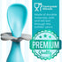 Mars Baby Flower Design Self-Feeding Training Utensils for Toddlers, Easy to Hold Weaning Tools, Blue