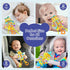 HOLA Montessori Toys for 1 Year Old Boy - Rattle Teething Toys for 0-12 Months, Silicone Pull String Sensory Toys