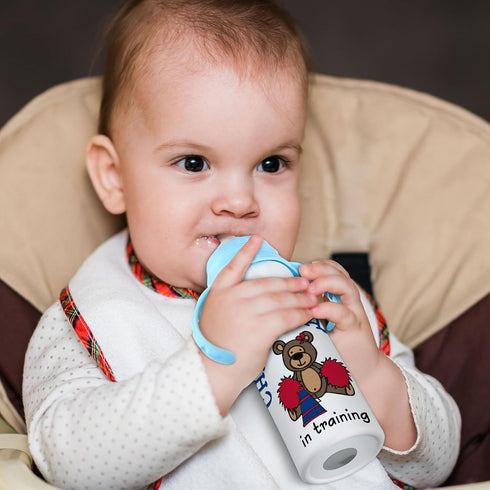 TrelaCo 4 Pcs Sublimation Baby Bottle, 8 oz Sippy Cups with Handle, Sublimation Blank Kids Stainless Steel Tumblers