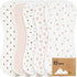 5-Pack Muslin Burp Cloths Baby Boy, Girl - Very Absorbent Baby Burp