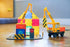 Magnetic Tiles Construction Toys with Crane, Road Pieces, Truck Magnetic Blocks for Kids Ages 3-8, STEM Building