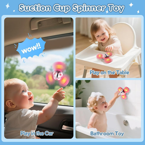 6 1 6-12 1 2 3 in Montessori Toys for Babies Months Up - Incl Pull String Toy, Stacking Cups, Tissue Box, Suction Cup