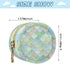 PYBUG Watercolor Scallop Round Pacifier Storage Case, Polyester & TPU Lined with Hook Buckle, Pacifier Container Box