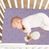 Pigsaly 27x39 Inch Crib Sheets Orchid Polka Dots Baby Sheet for Standard Crib Mattress Boys Girls Toddler Bed Sheets