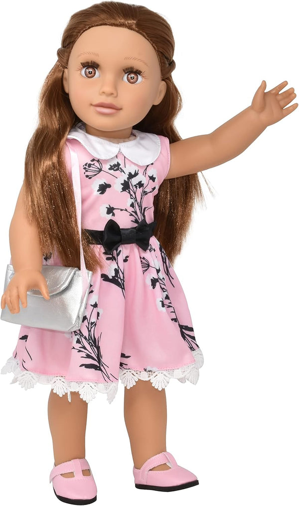 Gift Boutique 18 Inch Poseable Girl Doll with Fine Hair, Clothes, Shoes, Purse, Accessories, Princess Doll for Kids