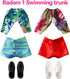 Babeilei 13 11.5 Inch 5 5 2 Swimming Pieces Doll Clothes and Accories for Boy Doll Outfit, Random Tops, Pants, Pairs