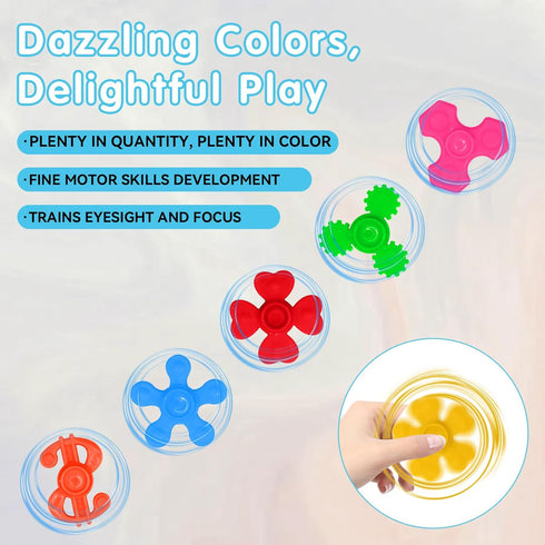 wvqibvqi 60 Pack Pcs Mini Fidget Spinner Toys , Fidget Toys Bulk for Kids, Sensory Hand Fidget Bulk | Anxiety Toys
