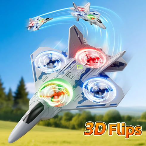Xelabrion 4-6-8-10-12, 360 Remote Control Airplane Drone for Kids Ages RC Plane Jet Drone with One Key Take