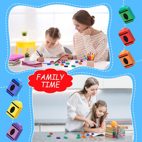 72 Chivao Pcs Crayon Erasers Mini Erasers for Kids Bulk Classroom Back to School Gifts Pencil Top Eraser for Rewards