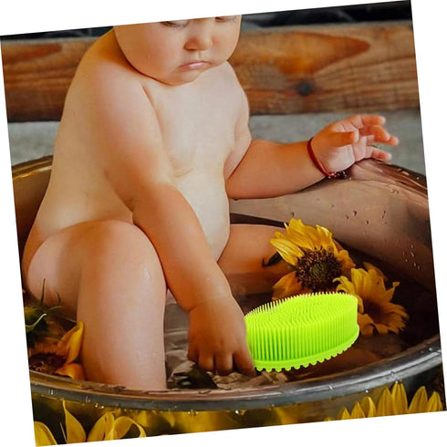 VICASKY Silicone Bath Brush and Hair Comb for Newborns Soft Bristles for Gentle Cleaning and Cradle Cap Removal