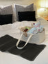 Cream Vegan Leather Diaper Caddy Organizer - Portable Baby Storage