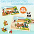 4-in-1 Farm Wooden Puzzles for Kids Ages 4-6, 24 PCS Jigsaw Puzzles for Toddlers 2-4, Educational Gifts