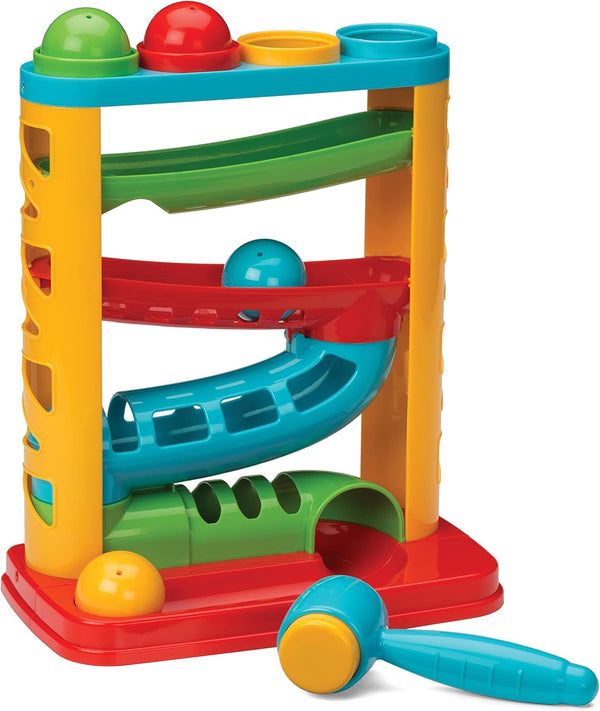 Infantino Bop & Drop Ball Tower, STEAM Educational Play, Hand-Eye Coordination Skills for Babies & Toddlers, 12M+