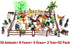 Animal Figurines Toys, 52 Pcs Small Mini Realistic Safari Zoo Plastic Animals Figures Learning Educational Toy Set for Kids Toddlers Jungle Wild Forest Animals Playset Cupcake Topper
