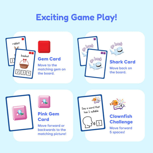 2nd Set (2-6 The Fidget Game SquishyLand in Rainbow Reef - Educational & Phonics Kindergarten Learning Activities