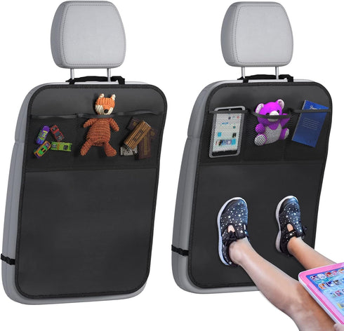 lebogner Back Seat Cover For Kids + 3 Pocket Storage Organizer, 2