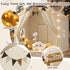 2-in-1 2 4 Windows,2 Toddlers,53" x40" 51" EagleStone Kids Tent,Large Play Tent with Padded Mat and Lights,Kids