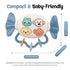 FD Falcon (2 1) Baby Rattle Teether in Candy Shape with Animals Theme, Musical Learning and Lighting, BPA-Free, Safe