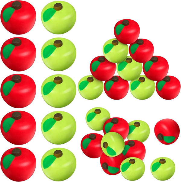 Chalyna 30 Pieces Fruit Stress Ball Red and Green Fruit Stress Relief