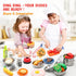 Hohosunlar Set, 38Pcs Sets Playset Kids Pretend Play Kitchen Accessories Stainless Steel Play Pots Pans for Kids, Toy