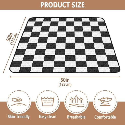 CuwrYet 50x50 Inch Baby Play Mat Foldable Baby Playmat Soft Baby Crawling Mat Baby Carpet Play Rug Pad for Toddler