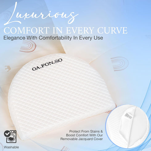 OA.FON.SO Pregnancy Wedge Incline with Removable Cover, Memory Foam Body Positioner for Acid Reflux and Respiratory