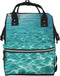 FHEDVBN Blue Aqua Pool Water Diaper Bag Backpack for Women Multifunction Waterproof Mummy