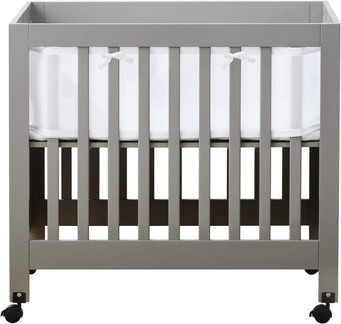 Halo Mini Crib Breathable Mesh Liner for Mini Crib, Classic 3mm Mesh,