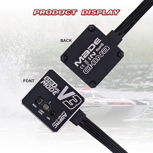 (GY01 V3) AGFRC Dual-Gain Drift RC Gyro - Tuned Rated Gyros with Aluminum Case for RC Car Truck Boat
