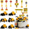 Newmemo Construction Cake Topper Vehicles Cake Decoration Set Truck Excavator Tower Crane